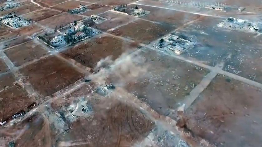 Nagranie bitwy w Syrii z pokładu drona