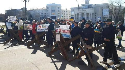 Demonstracja w Chersoniu (12.03.2022)