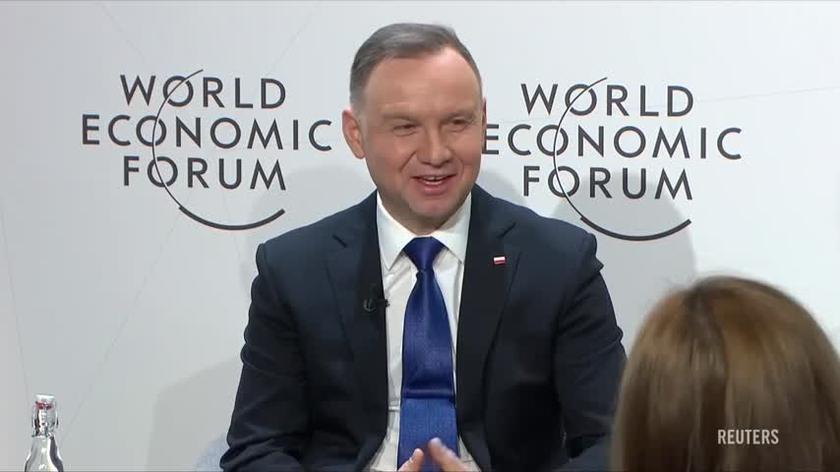 Prezydent w Davos: mamy nadzieję, że Niemcy przekażą czołgi Ukrainie