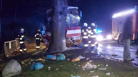 Wypadek autobusu w Trzebiechowie