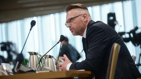 Maciej Biernat, były przez PWPW przed komisją śledczą ds. wyborów kopertowych