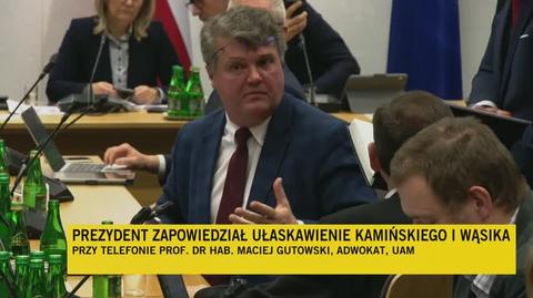 Prezydent zapowiedział ułaskawienie Kamińskiego i Wąsika.  Prof. Gutowski. jeśli będzie skuteczne to wyjdą z więzienia