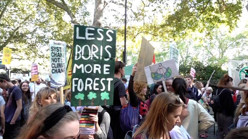 Strajk klimatyczny na ulicach Londynu 