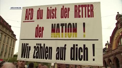 Demonstracja Alternatywy dla Niemiec (AfD), nagranie archiwalne