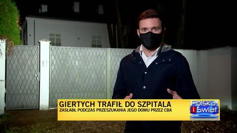 Reporter TVN24: agenci CBA wyszli z domu Giertycha z teczkami pełnymi dokumentów