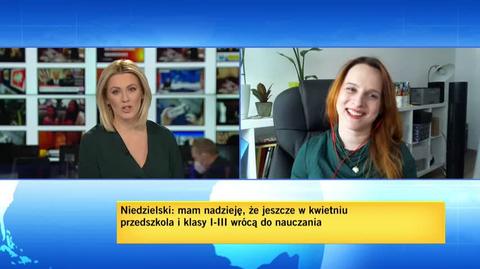 Dziennikarka tvn24.pl o możliwym powrocie do szkół