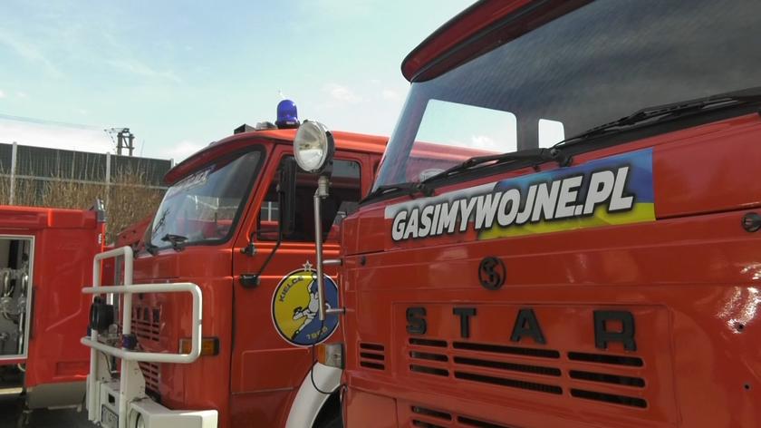 Wozy strażackie, artykuły szkolne i agregaty. Transport humanitarny wyjedzie z Kielc