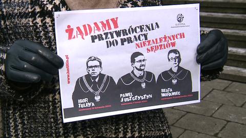 Akcja protestacyjna środowisk sędziowskich w Krakowie