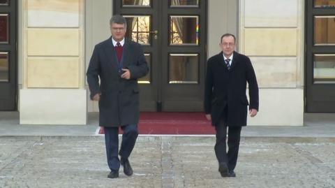 Oświadczenie Wąsika i Kamińskiego po wyjściu przed Pałac Prezydencki