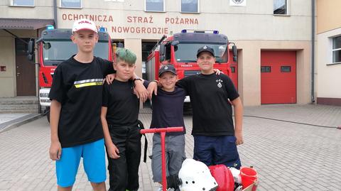 Czterech chłopców założyło osiedlową straż pożarną 