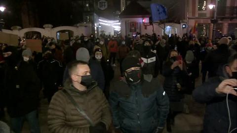 Protest w Łodzi wobec orzeczenia TK w sprawie aborcji