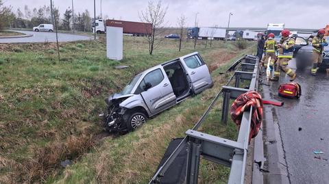 Wypadek na autostradzie A2