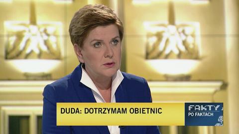 Szydło: sztandarowe projekty Dudy jeszcze przed wyborami 