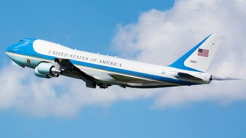 Air Force One na lotnisku Rzeszów-Jasionka (nagrania z 25 marca 2022 roku)