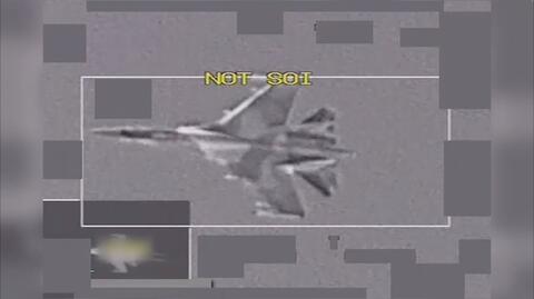 Rosyjski myśliwiec Su-35 nad Syrią (nagranie z 2 kwietnia 2023 r.)