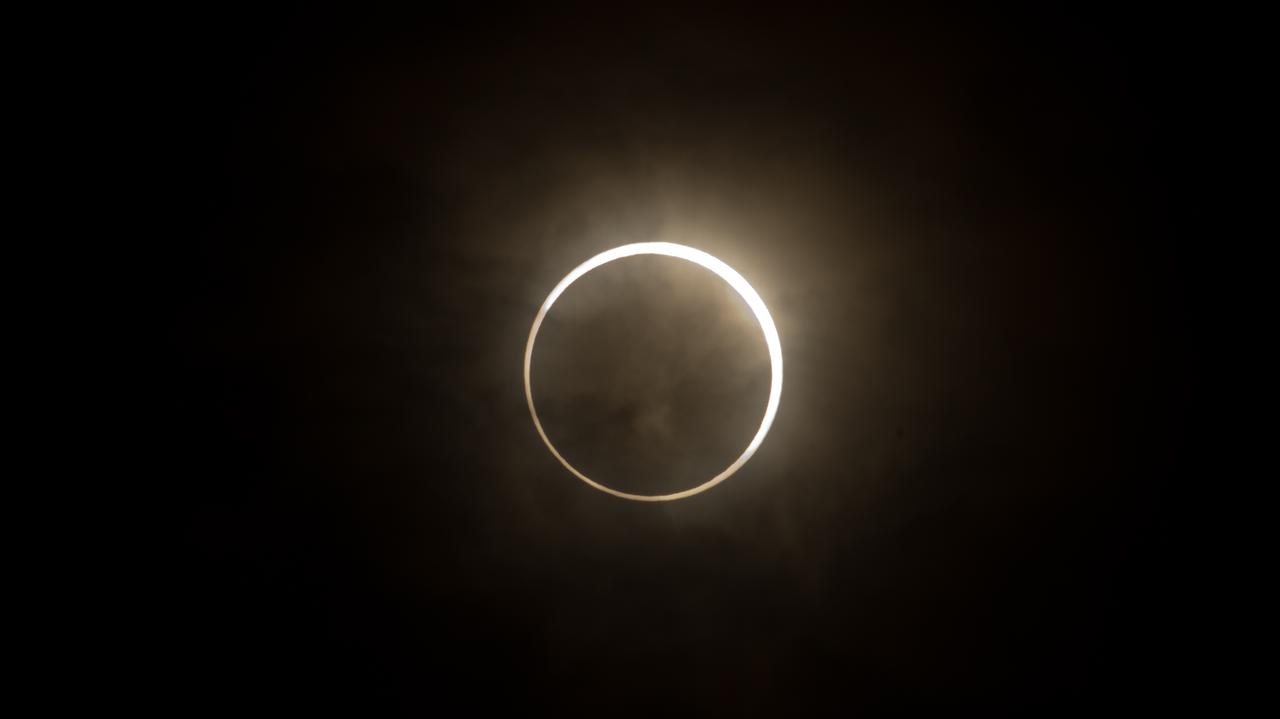 Solar eclipse 2023. When the sun turns into a ring of fire