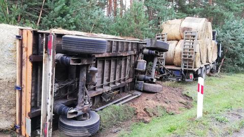 60-letni kierowca zginął w wypadku ciężarówki pod Pajęcznem