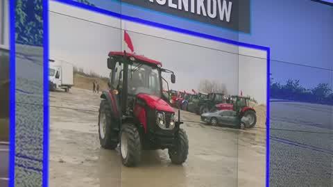 Protest rolników w Kurowie (woj