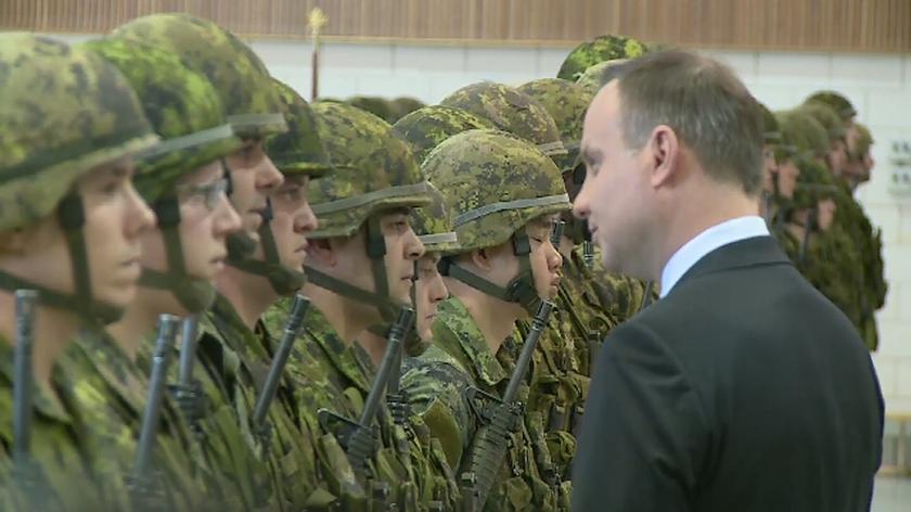 Andrzej Duda podziękował kanadyjskim żołnierzom