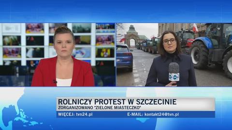 Protest rolników w Szczecinie - dzień drugi