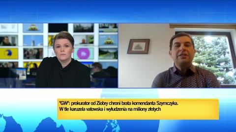 Jacek Brzuszkiewicz o ustaleniach w sprawie brata komendanta głównego policji Jarosława Szymczyka