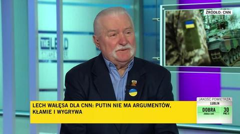 Lech Wałęsa dla CNN: Putin nie ma argumentów, kłamie i wygrywa