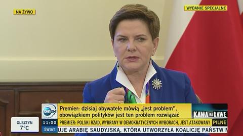Premier Beata Szydło: opinie prezesa Trybunału Konstytucyjnego nie są już miarodajne