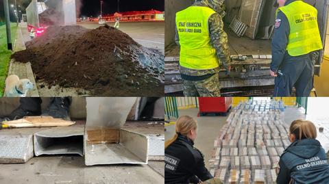 Białoruskie papierosy były ukryte w naczepie ciężarówki pod torfem