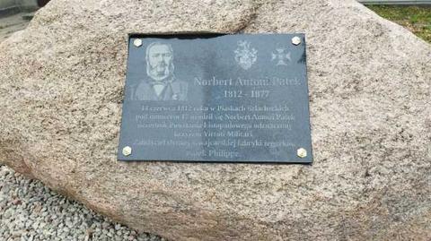 W Piaskach Szlacheckich stanął pomnik Antoniego Norberta Patka. To, znany na cały świecie, pionier przemysłowej produkcji zegarków 