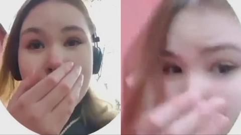Dziewczyna zarejestrowała moment uderzenia rakiety w Kijowie na nagraniu