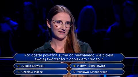 Pytanie w "Milionerach" o hojnego wielbiciela