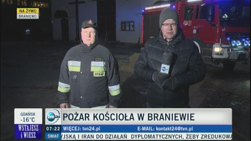 Braniewo: Strażacy szukają przyczyny pożaru kościoła