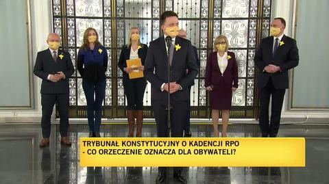 Hołownia: Julia Przyłębska ogłosiła, że rząd Zjednoczonej Prawicy nie ma większości w tym parlamencie