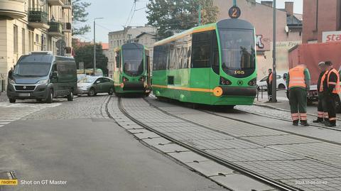 Poznań, 28 Czerwca. Wykolejenie tramwaju linii 2