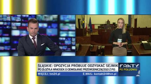 Opozycja próbuje odzyskać sejmik województwa śląskiego. Relacja reporterki TVN24