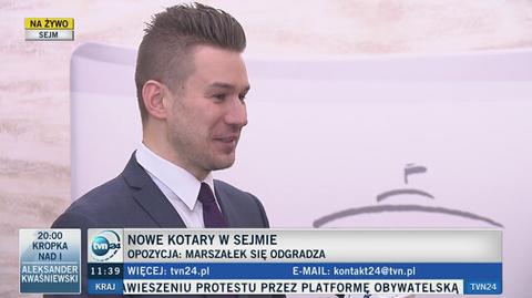 Rzecznik Kancelarii Sejmu: korytarz nie jest zamknięty, ale trzeba być umówionym z posłem