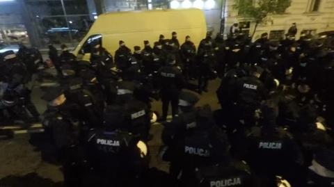 Interwencja policji w czasie środowego protestu w Warszawie