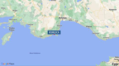 Statek zatonął u wybrzeży tureckiej prowincji Antalya 