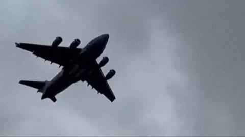 Samolot Boeing C-17 Globemaster III nad Moskwą
