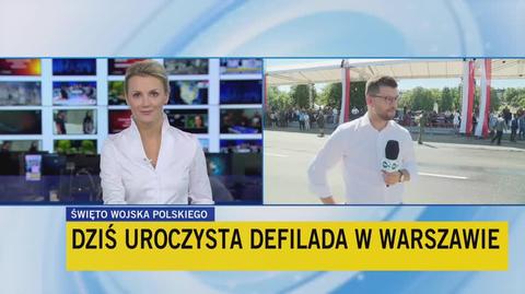 Reporter TVN24 Artur Molęda o udziale psów w defiladzie wojskowej (relacja z wtorku)