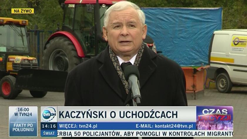 Jarosław Kaczyński broni słów o zagrożeniu ze strony uchodźców
