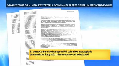Oświadczenie byłej prezes CM WUM Ewy Trzepli