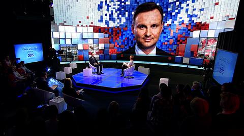 Andrzej Duda odpowiada na pytanie na temat SKOK-ów
