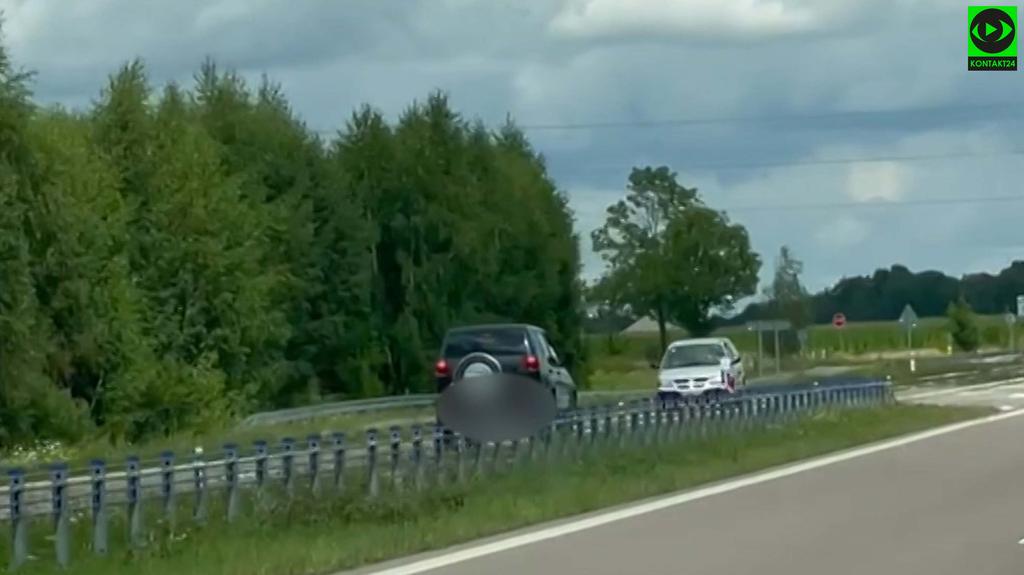 Auto jechało pod prąd