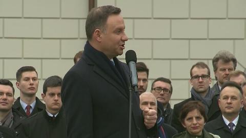 Prezydent podczas przemówienia w Otwocku mówił o manifestacjach KOD