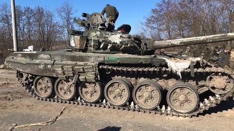 Dniprorudne (obwód zaporoski): mieszkańcy zawracają rosyjski czołg