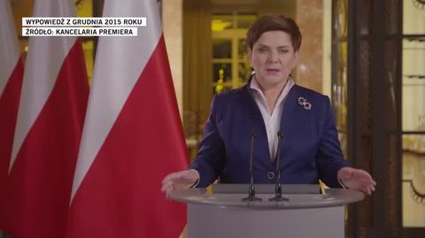 Beata Szydło w 2015 roku: ci, którzy stracili władzę, dziś histerycznie nie potrafią się z tym pogodzić 