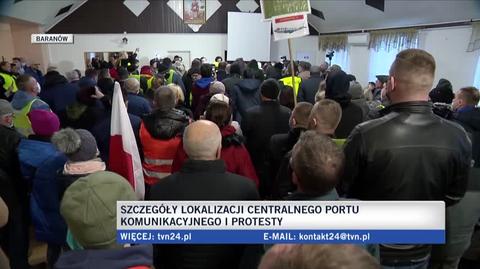 Protest w Baranowie przeciw budowie CPK