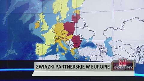 Tęczowa mapa Europy. Polska na czerwono