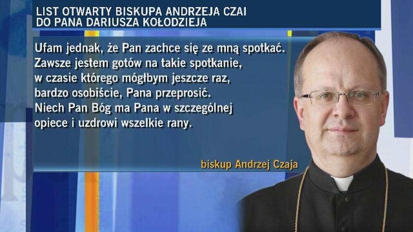 Biskup Andrzej Czaja przeprasza ofiarę księdza pedofila